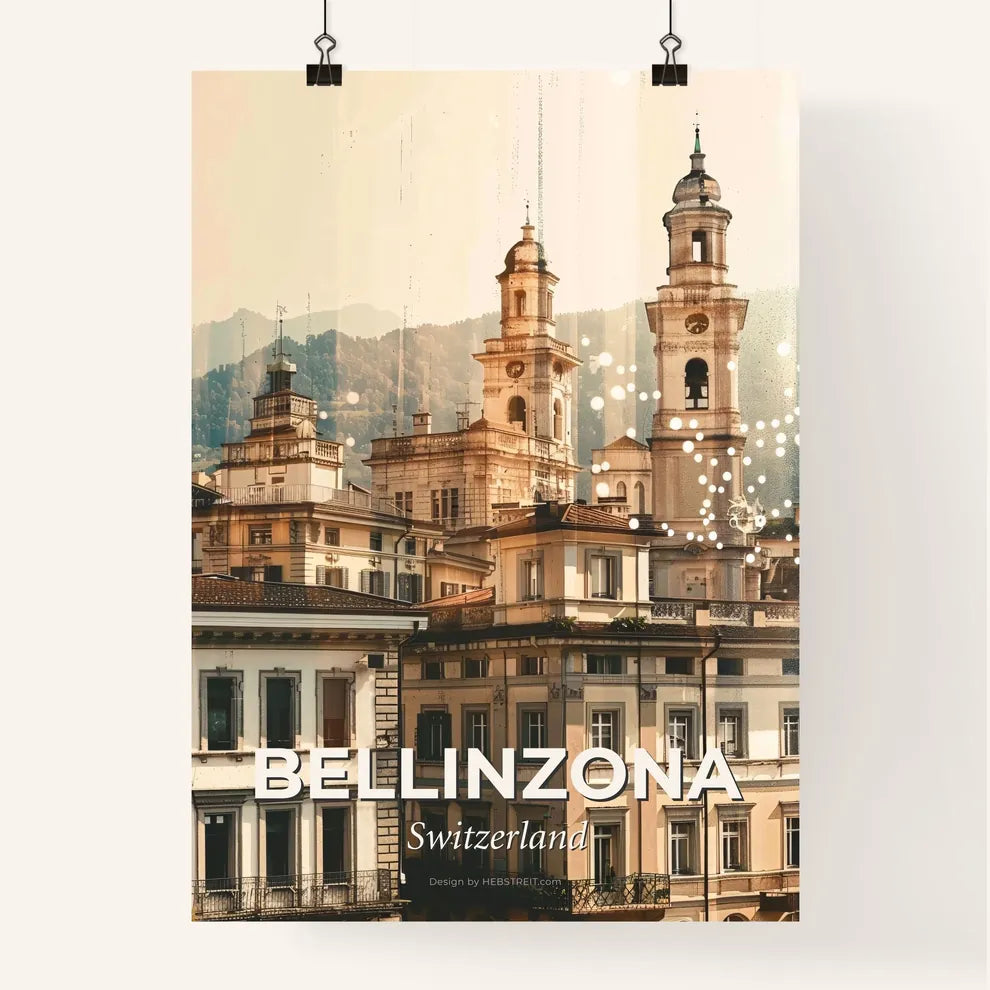 Bellinzona Skyline Composite Art Poster Poster