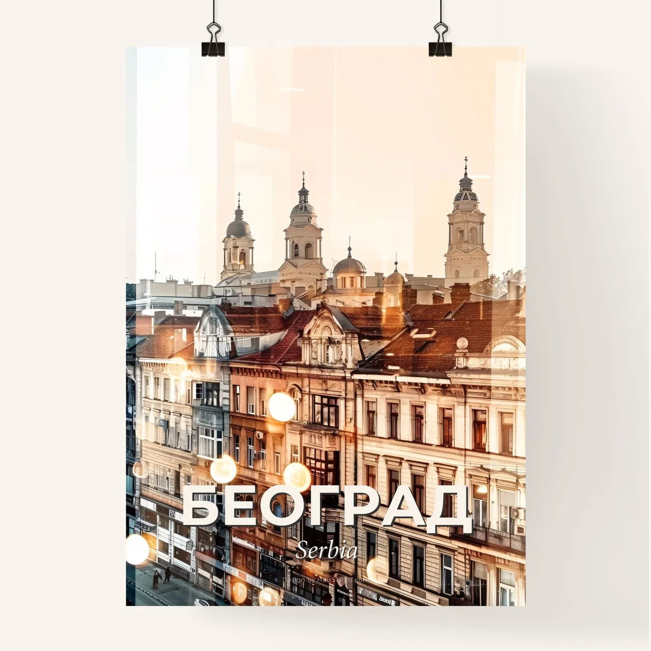 Belgrade City Skyline Serbian Architecture Poster Poster