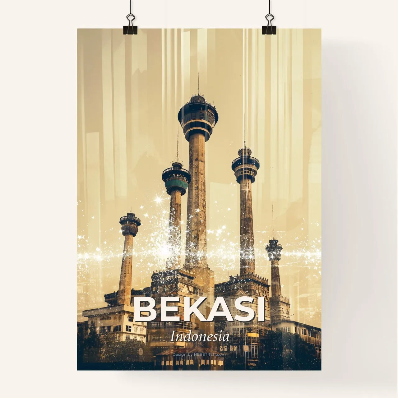 Bekasi, Indonesia: City Lights Symphony Poster