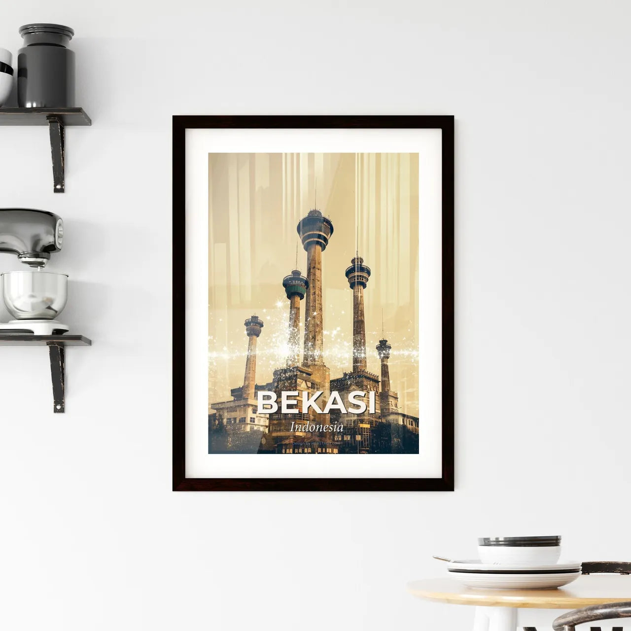 Bekasi, Indonesia: City Lights Symphony Framed Print