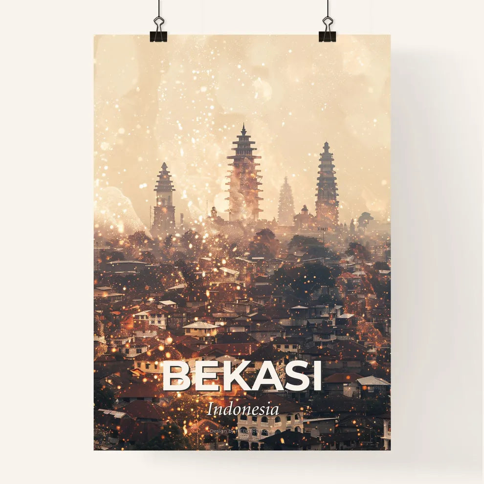 Bekasi Skyline Impressions at Night Poster