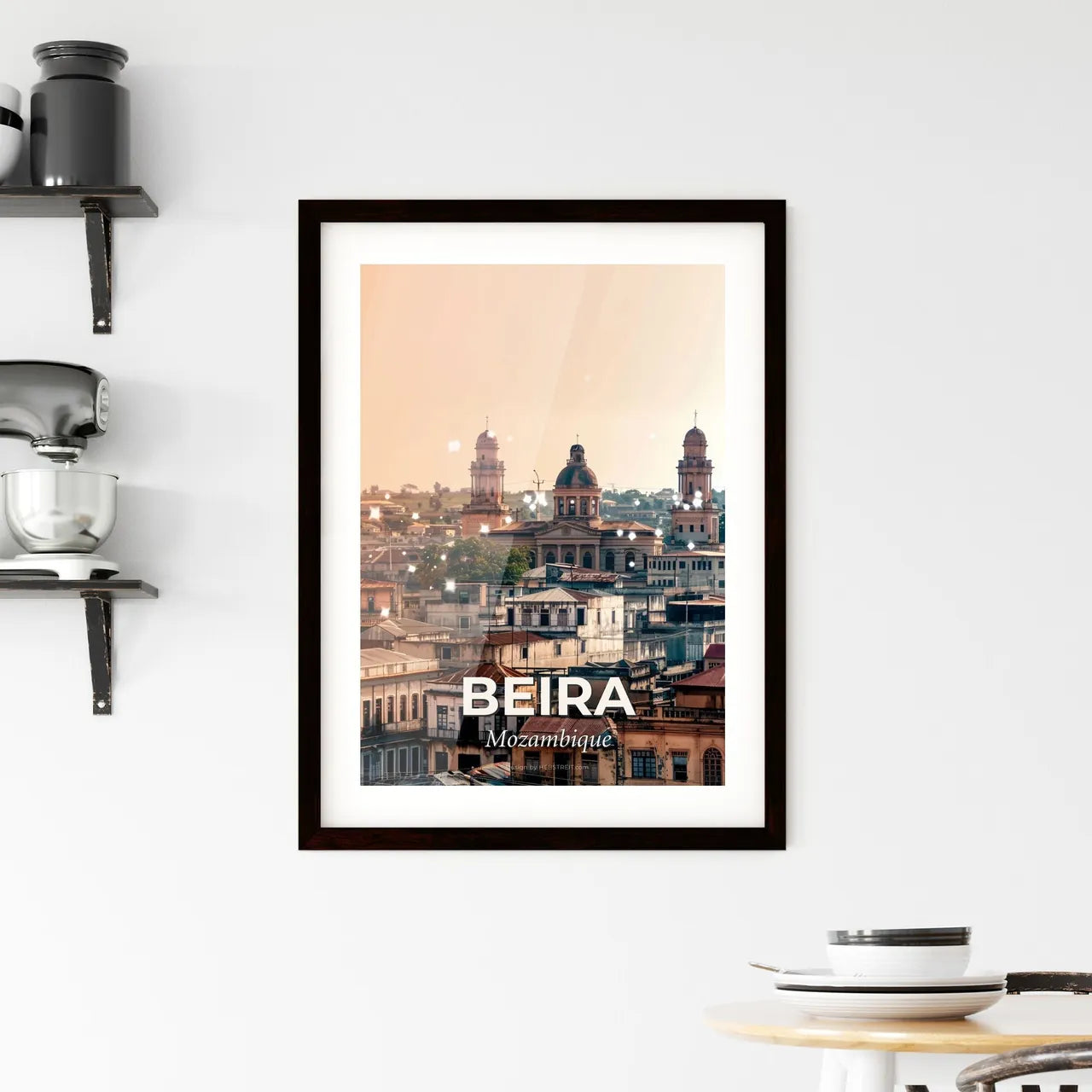 Beira Mozambique Double Exposure Skyline Symphony Framed Print