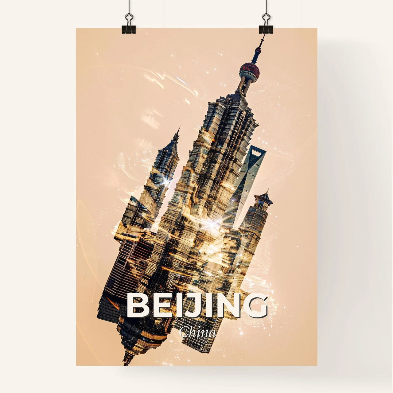 Beijing Skyline Art Composite Poster Poster