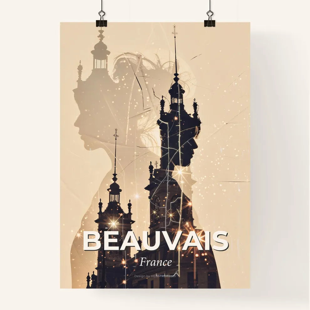 Beauvais Skyline Composite Art Poster Poster