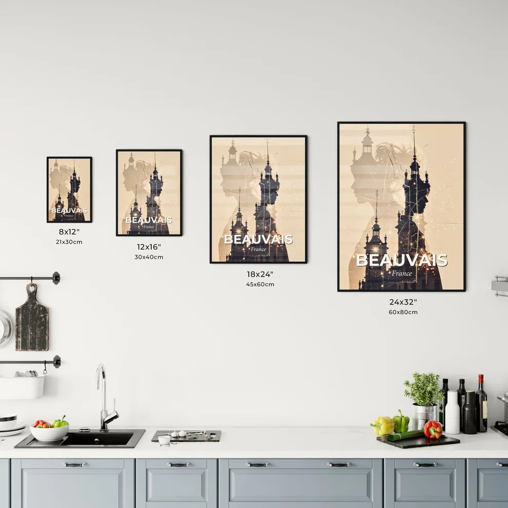 Beauvais Skyline Composite Art Poster Office Art