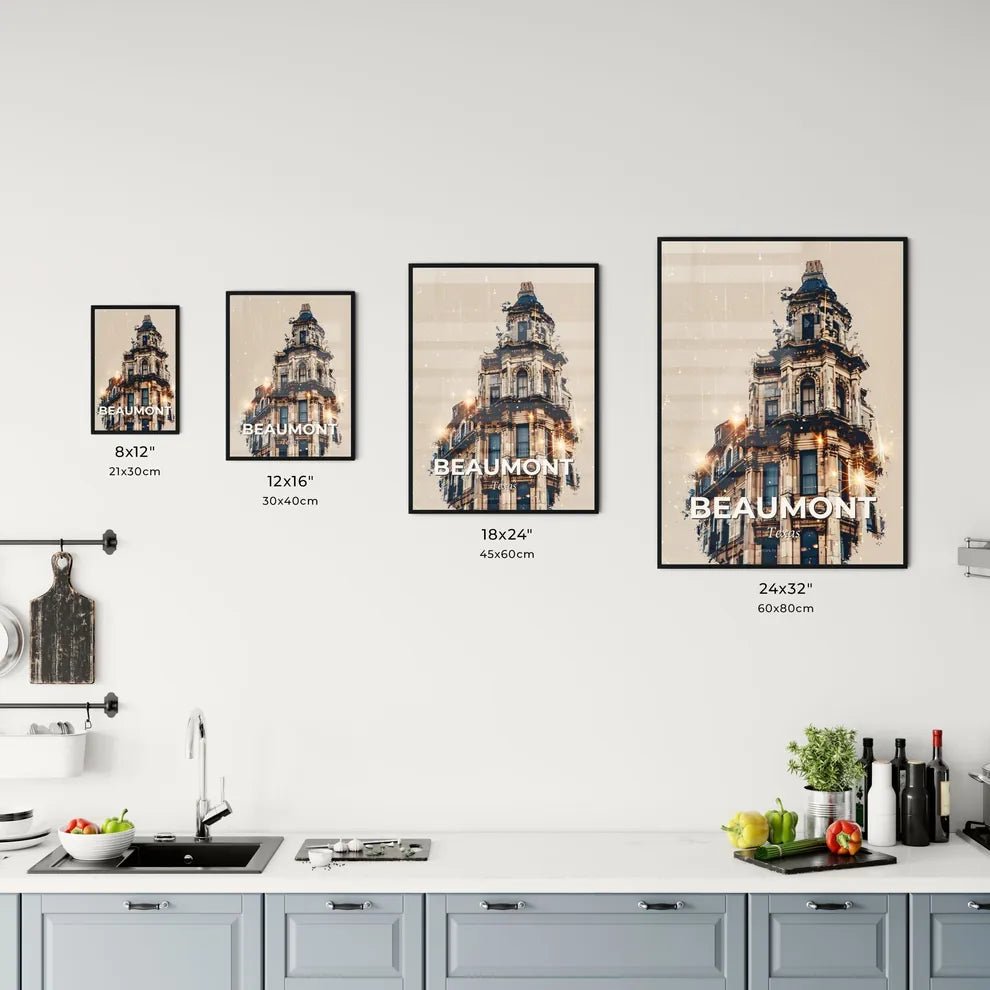 Beaumont City Skyline Double Exposure Art Office Art