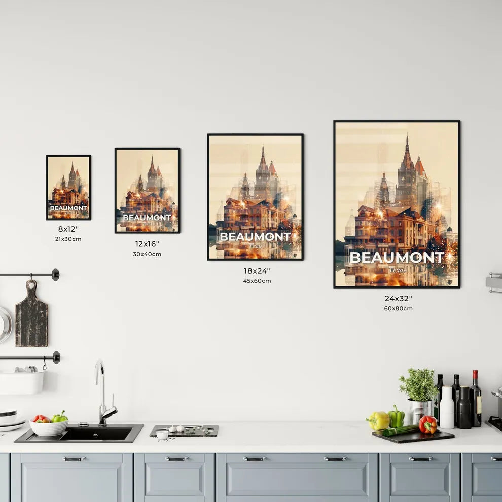 Beaumont Skyline Composite Art Office Art