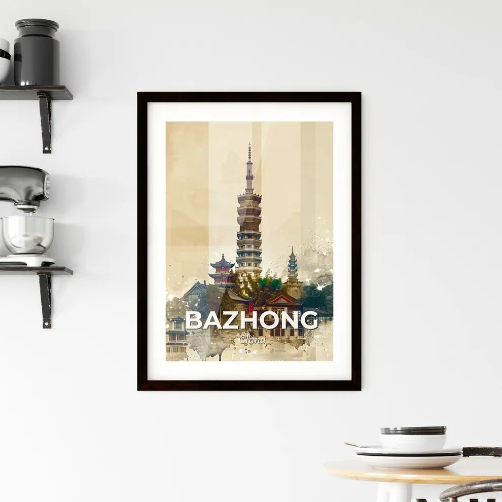 Bazhong: Cityscape Art with Local Soul Framed Print