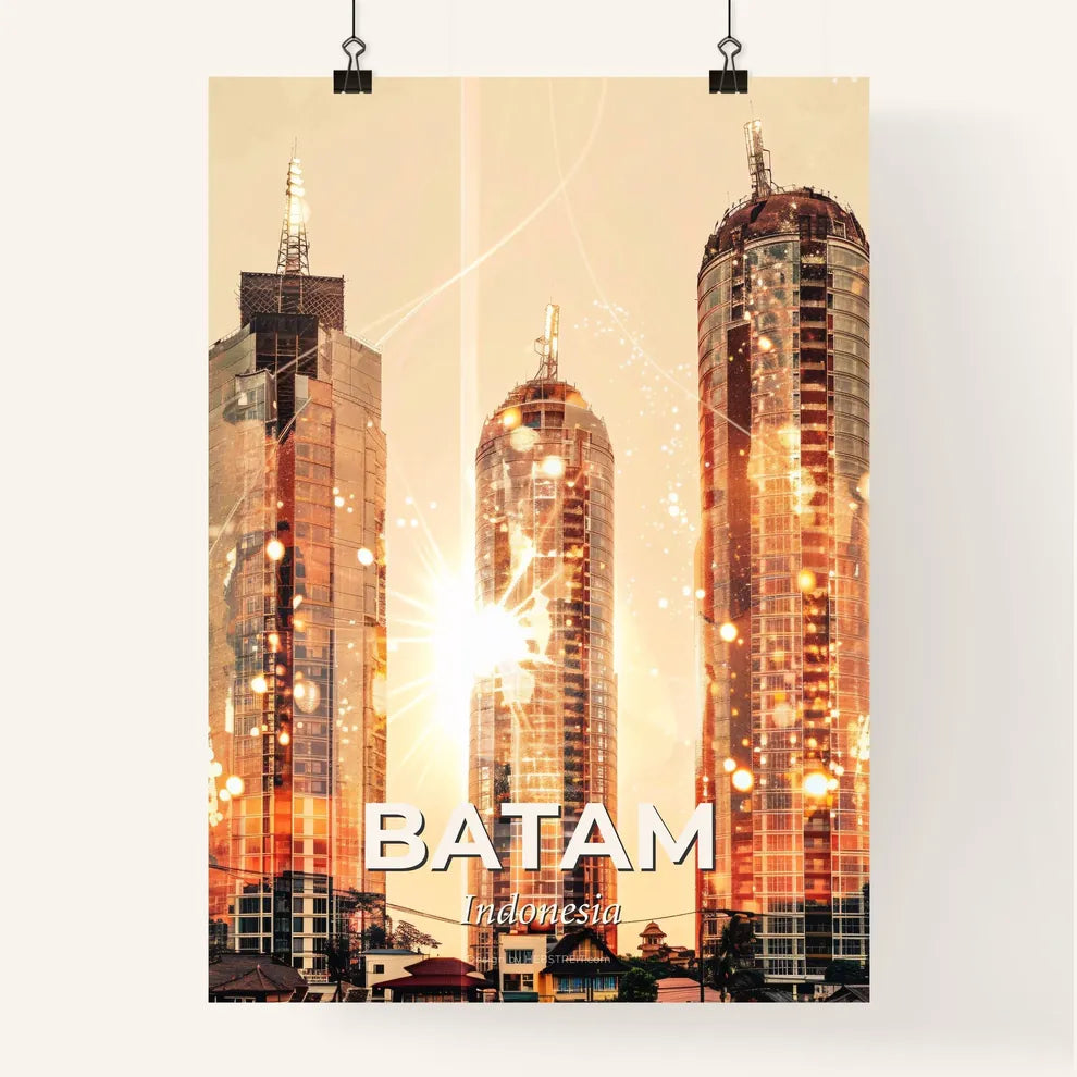 Batam Skyline Minimalist Composite Poster Art Poster