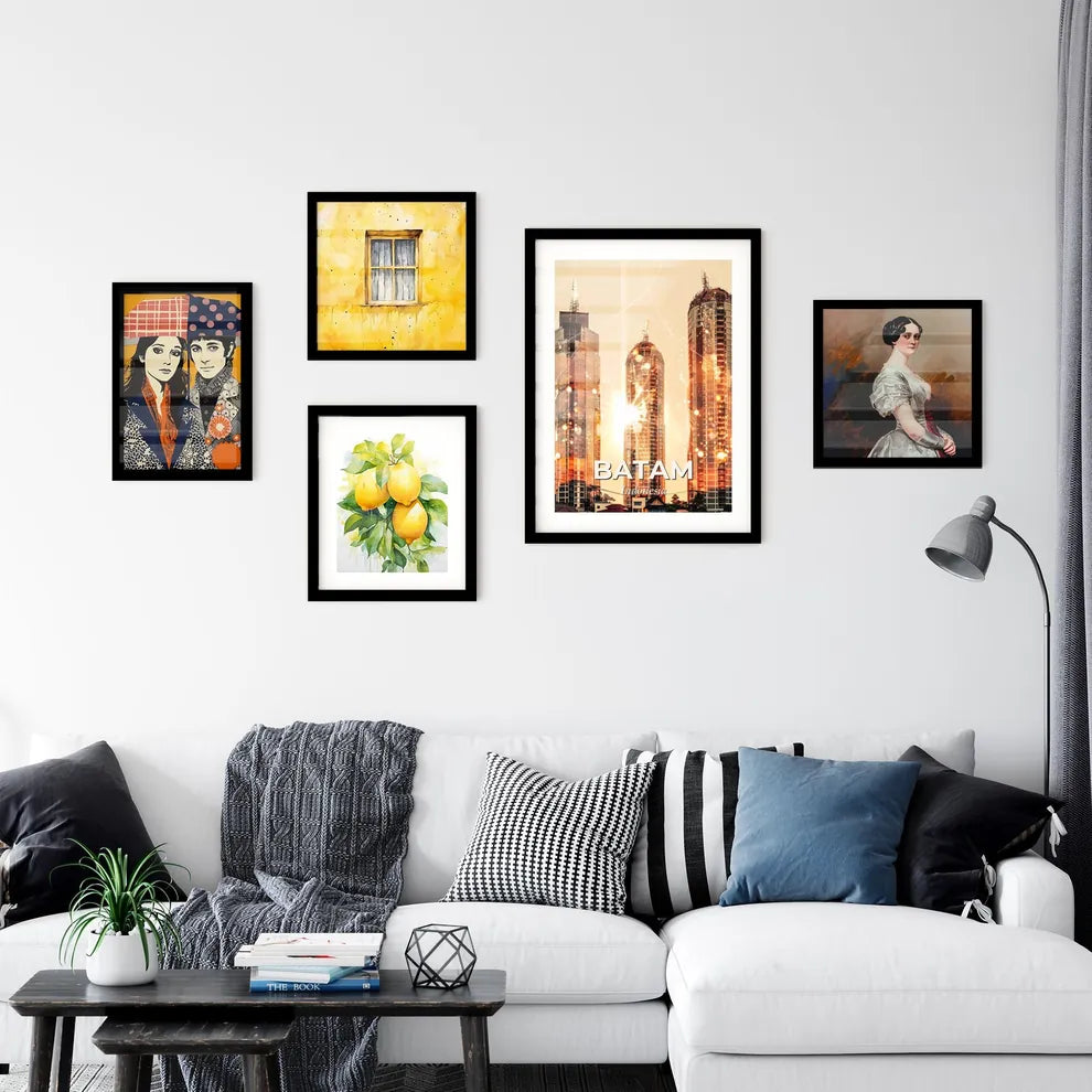 Batam Skyline Minimalist Composite Poster Art Wall Art