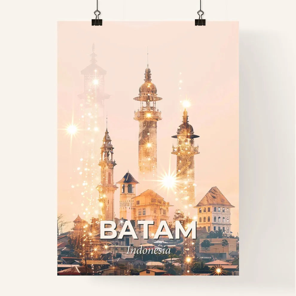 Batam Skyline: Double Exposure Art Composite Poster
