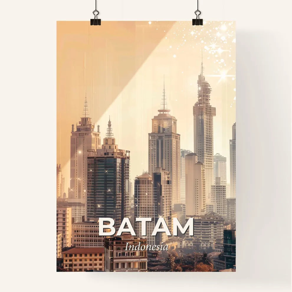 Batam Indonesia City Skyline Art Composite Poster