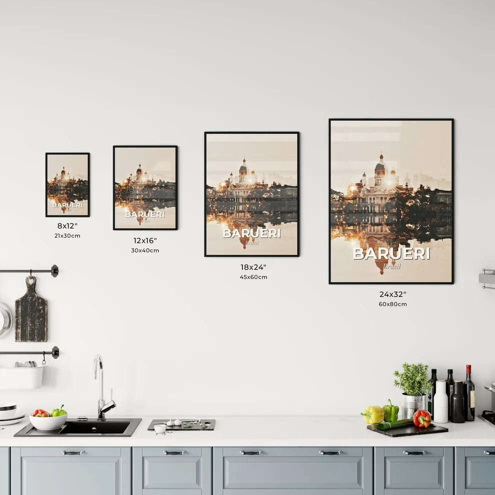 Barueri Skyline Double Exposure Poster Art Office Art