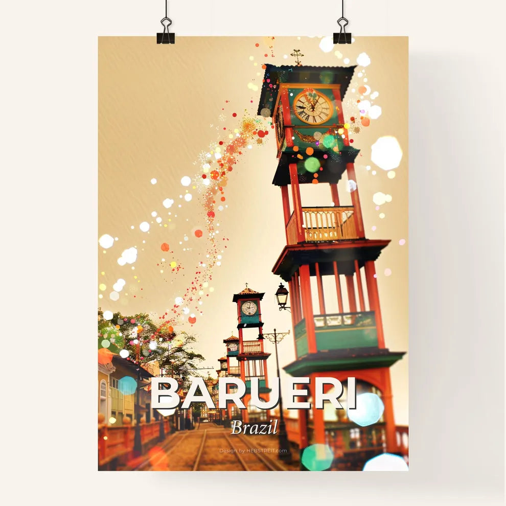 Barueri Skyline City Glow Iconic Artwork Poster