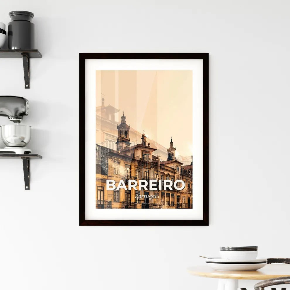 Barreiro Skyline Composite Art Poster Framed Print