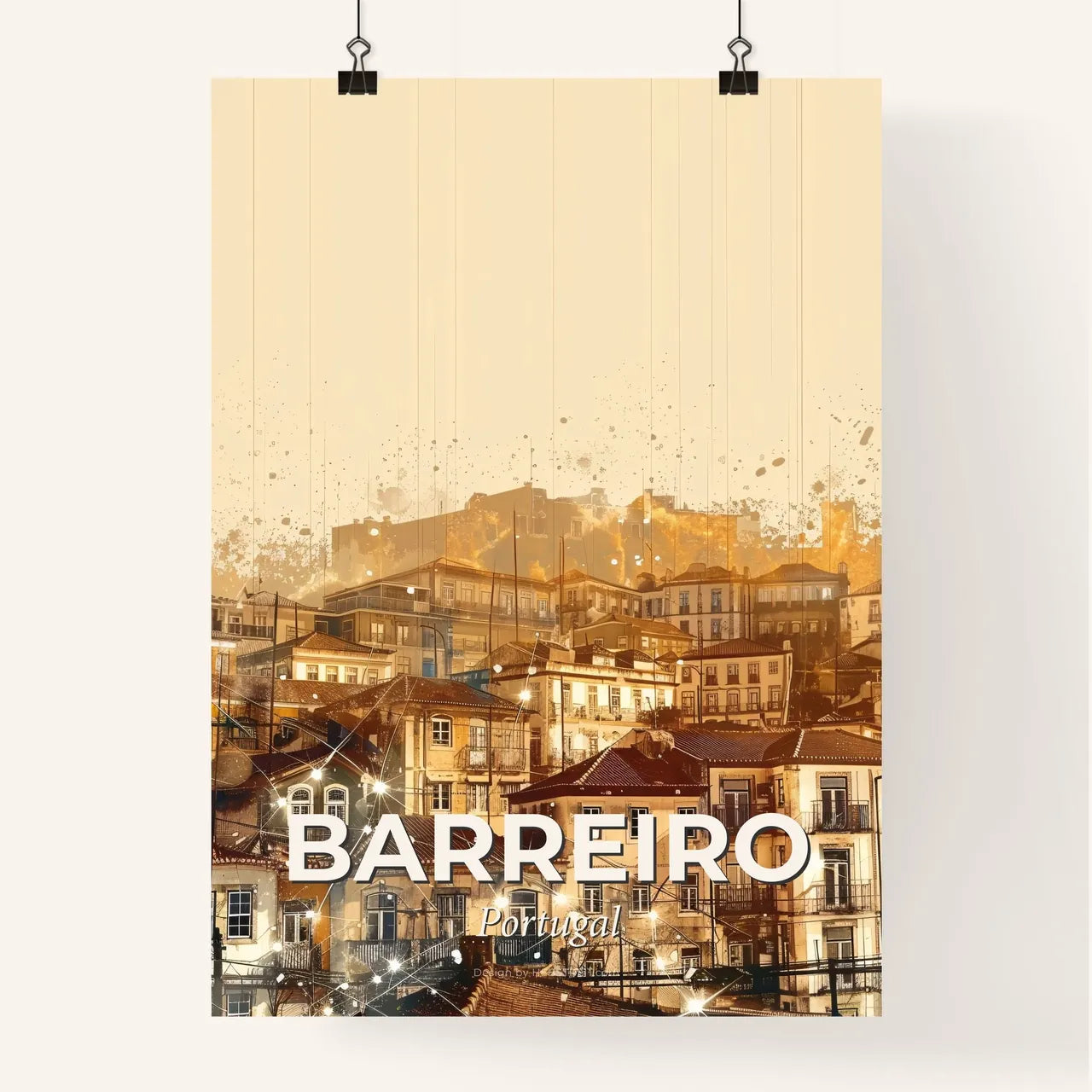 Barreiro: Lively City Skyline Poster Art Poster