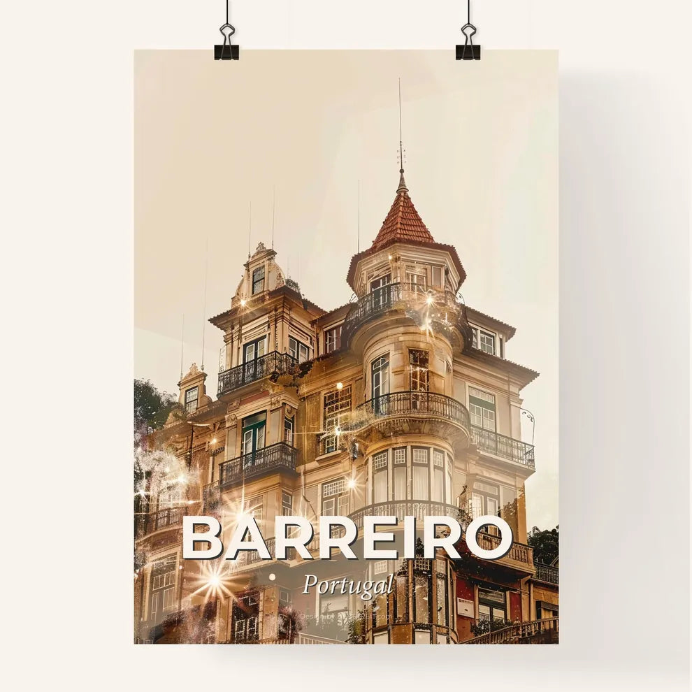 Barreiro Skyline Art: Double Exposure Cityscape Charm Poster