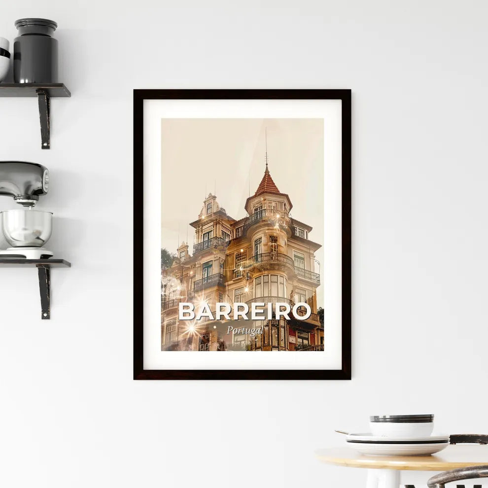 Barreiro Skyline Art: Double Exposure Cityscape Charm Framed Print