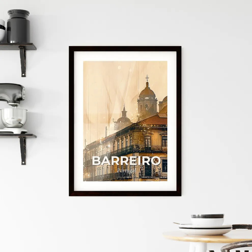 Barreiro: Colorful City Skyline Fantasy Composite Framed Print
