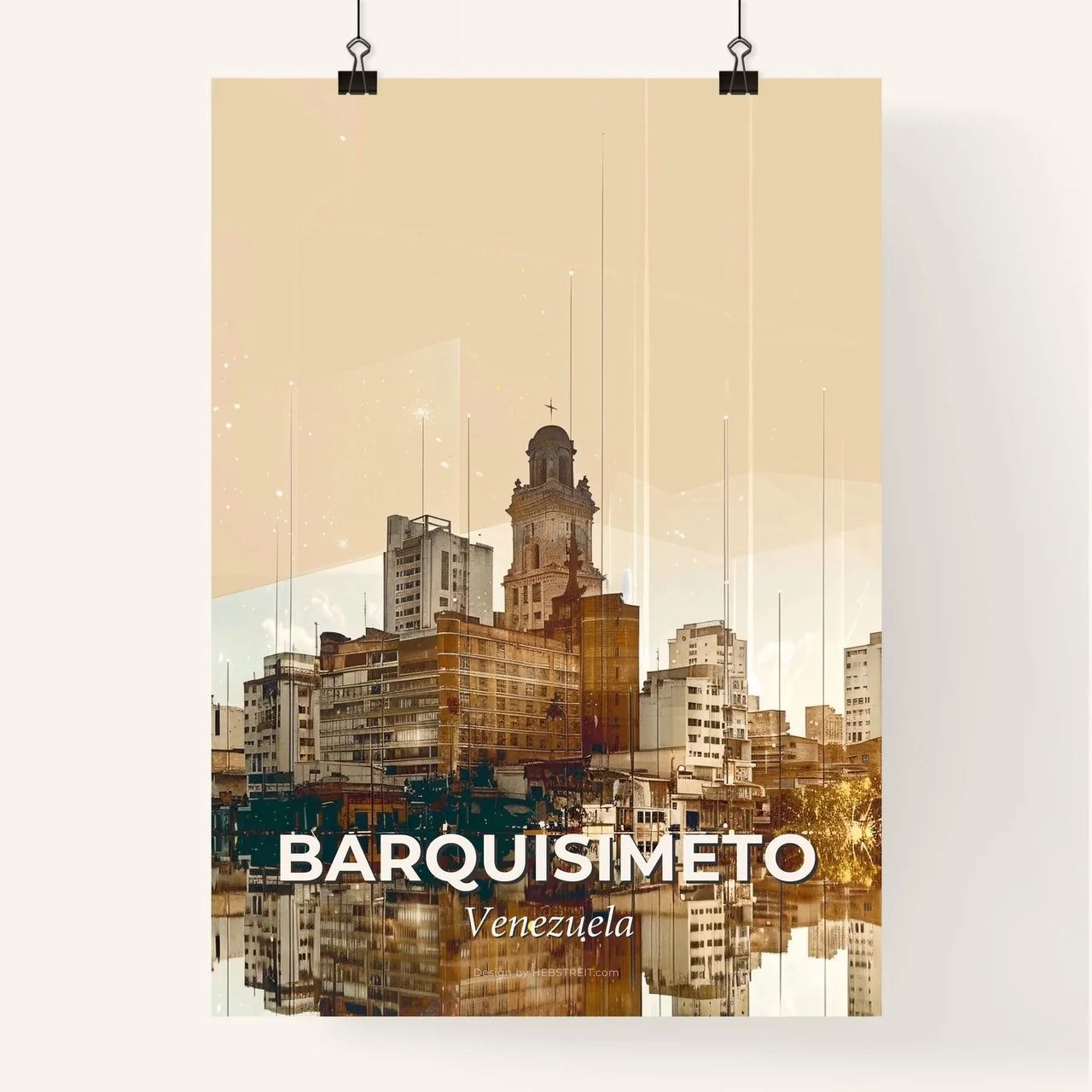 Barquisimeto Skyline Composite Art Poster Design Poster