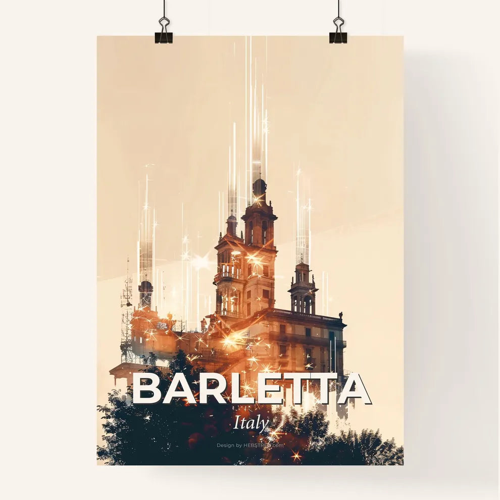 Barletta Skyline: Double Exposure Composite Art Poster