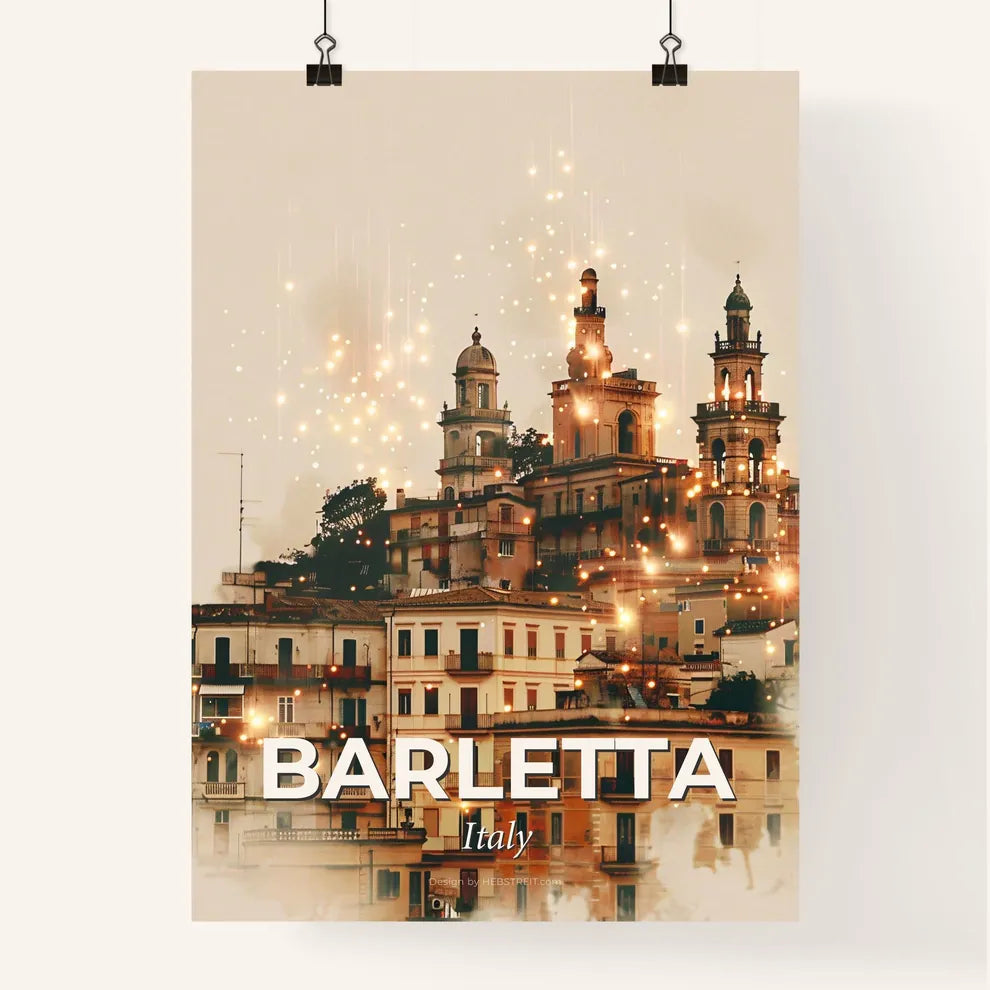 Barletta Skyline Composite Art Poster Poster
