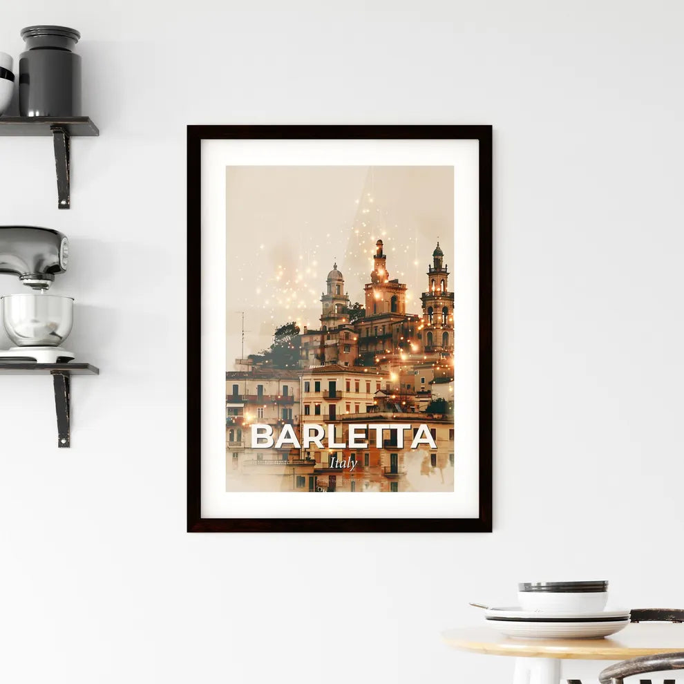 Barletta Skyline Composite Art Poster Framed Print