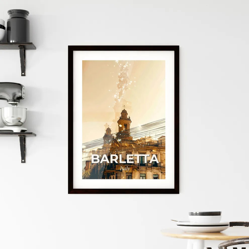 Barletta: Double Exposure Skyline Symphony Framed Print
