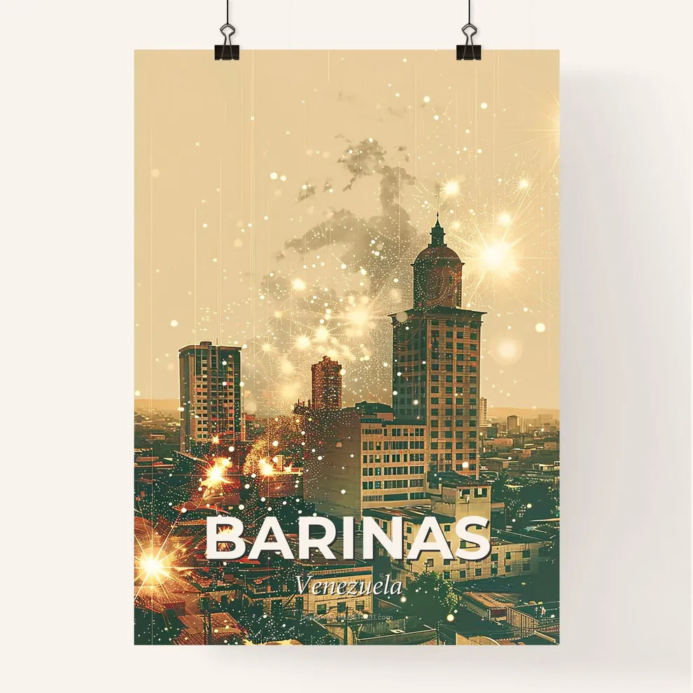 Barinas Skyline Wonders: City Lights and Architecture Poster