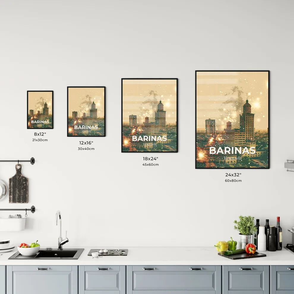 Barinas Skyline Wonders: City Lights and Architecture Office Art