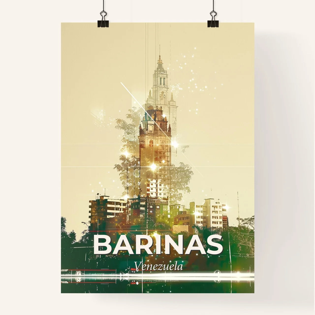 Barinas Venezuela Skyline Composite Art Poster Poster