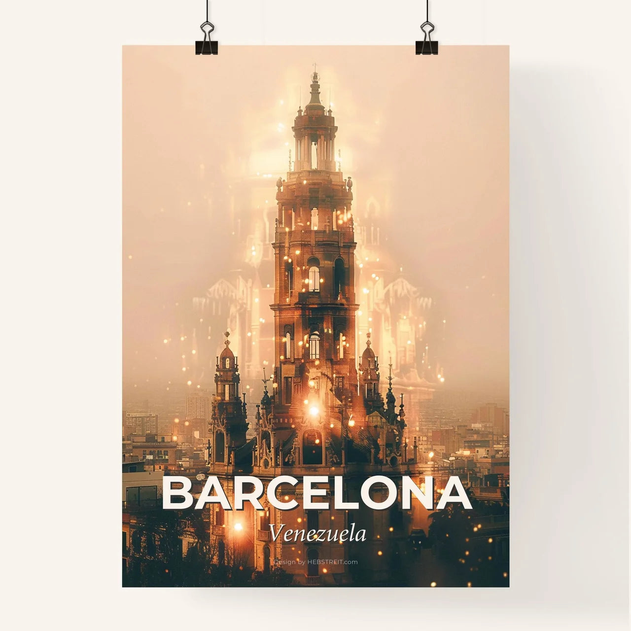 Barcelona, Venezuela: City Dreamscape Panorama Poster