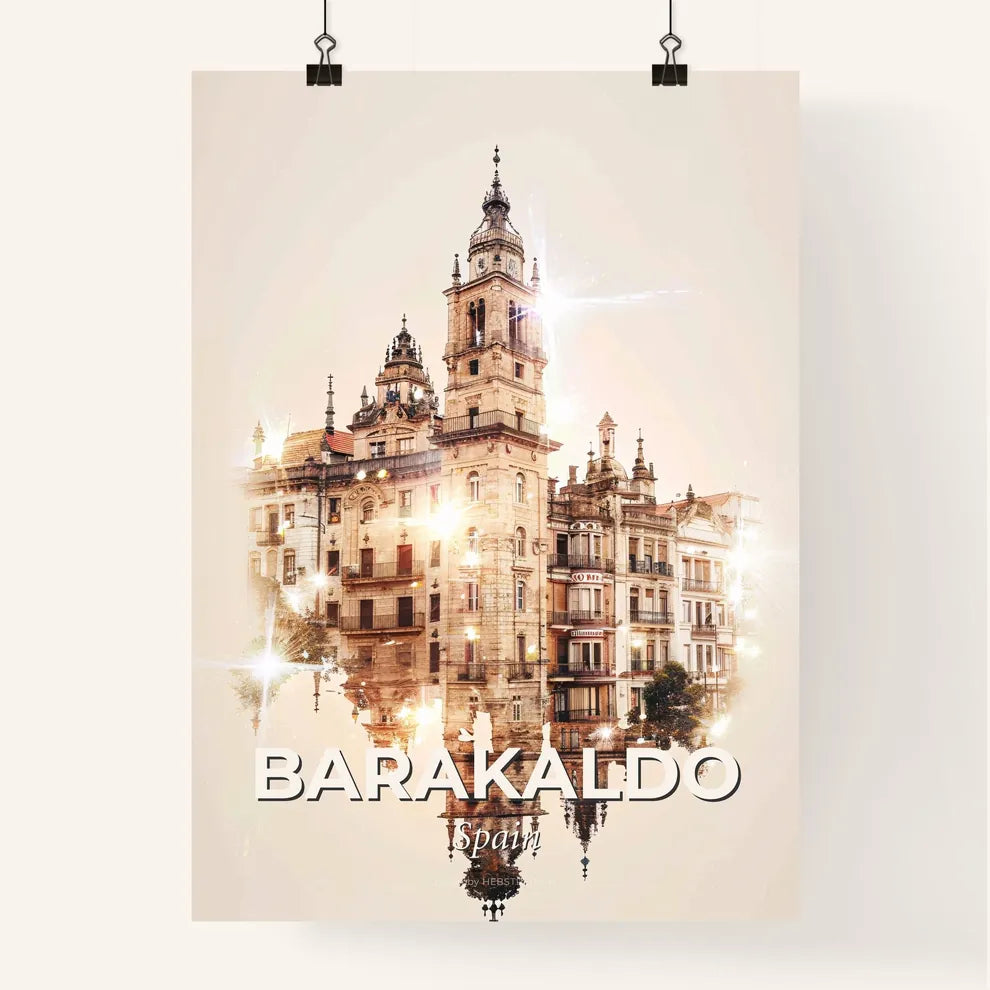 Barakaldo Skyline Poster: Vibrant City Lightscape Poster