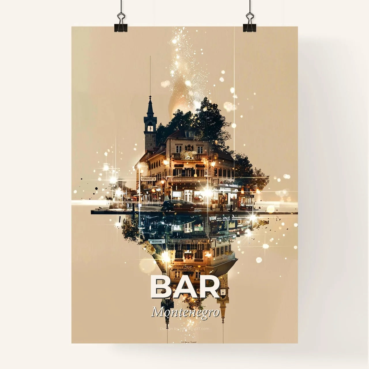Bar, Montenegro: Cityscape Art Composite Poster