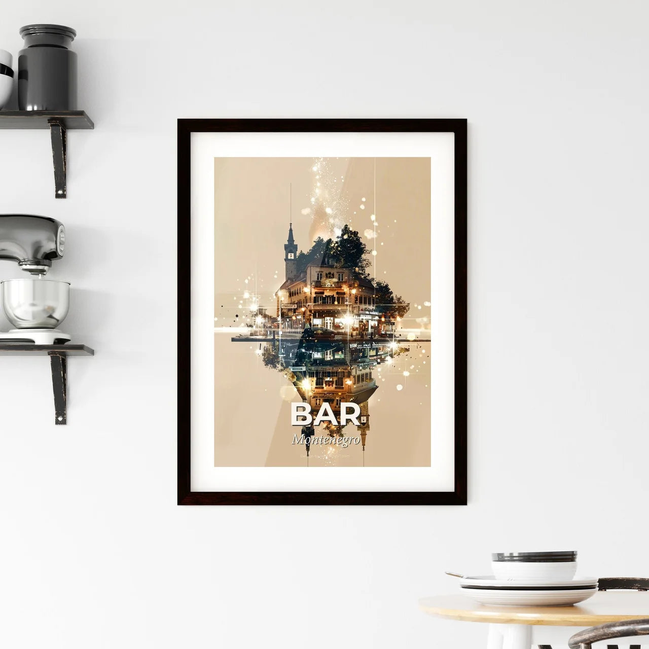 Bar, Montenegro: Cityscape Art Composite Framed Print