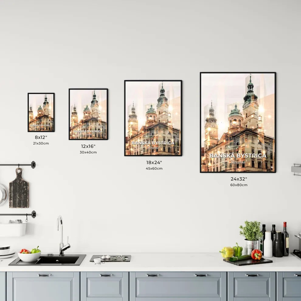 Banska Bystrica Cityscape Composite Skyline Art Poster Office Art