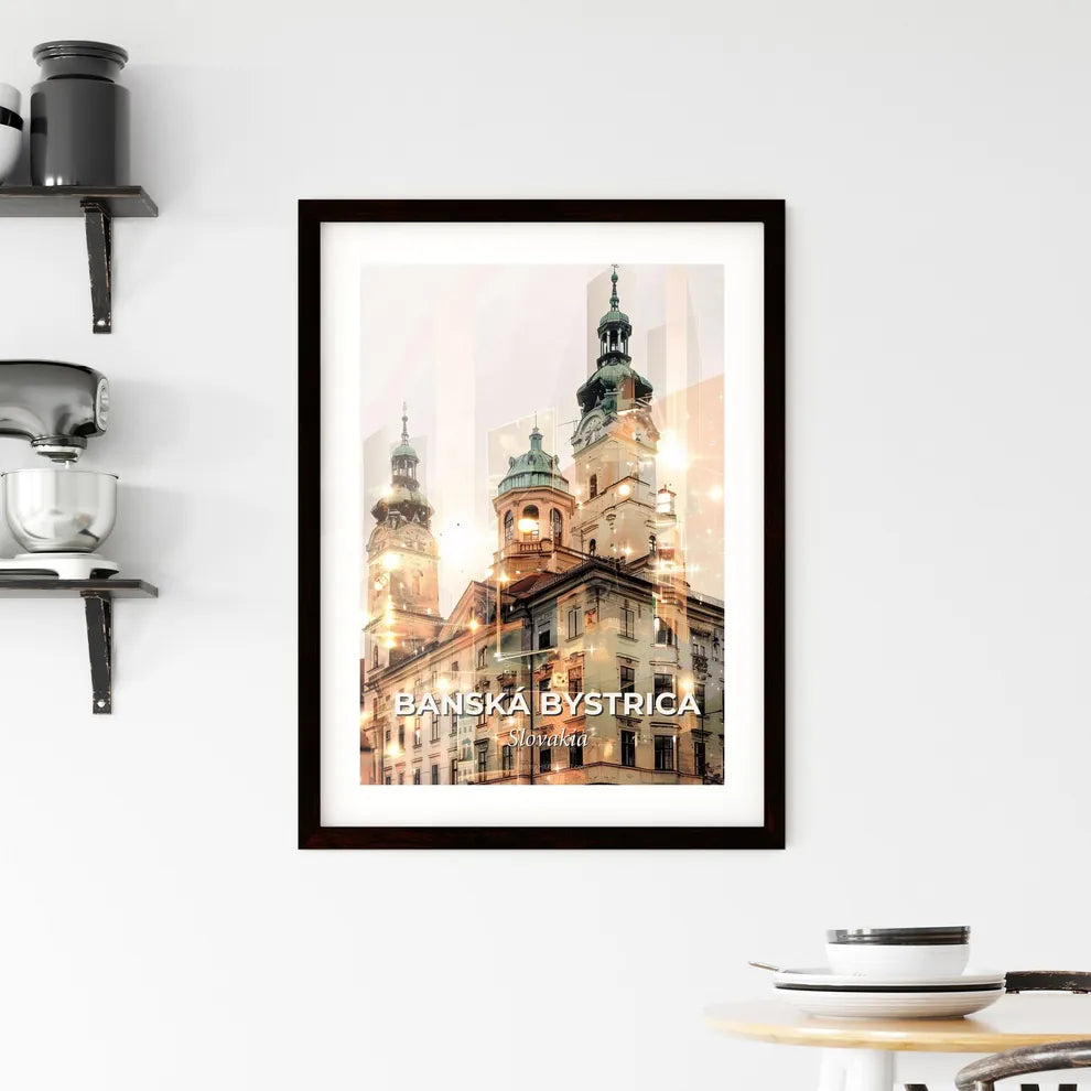Banska Bystrica Cityscape Composite Skyline Art Poster Framed Print