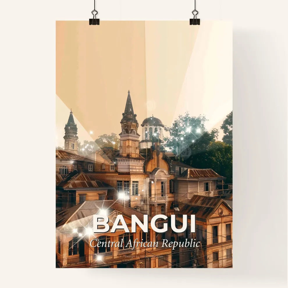 Bangui Skyline City Poster Art Poster