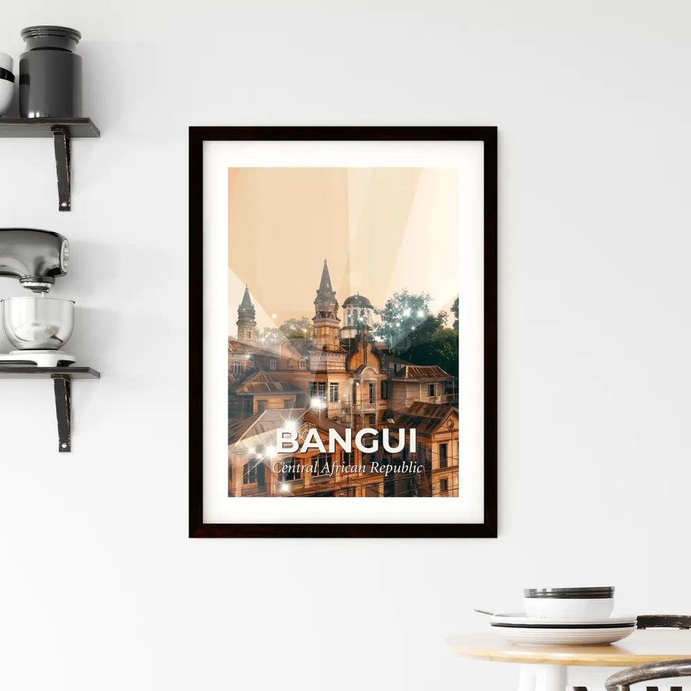 Bangui Skyline City Poster Art Framed Print