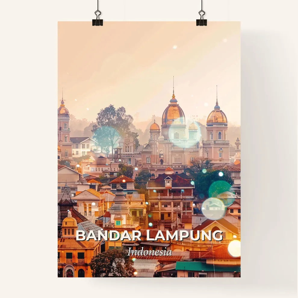 Bandar Lampung Double Exposure Artwork Poster