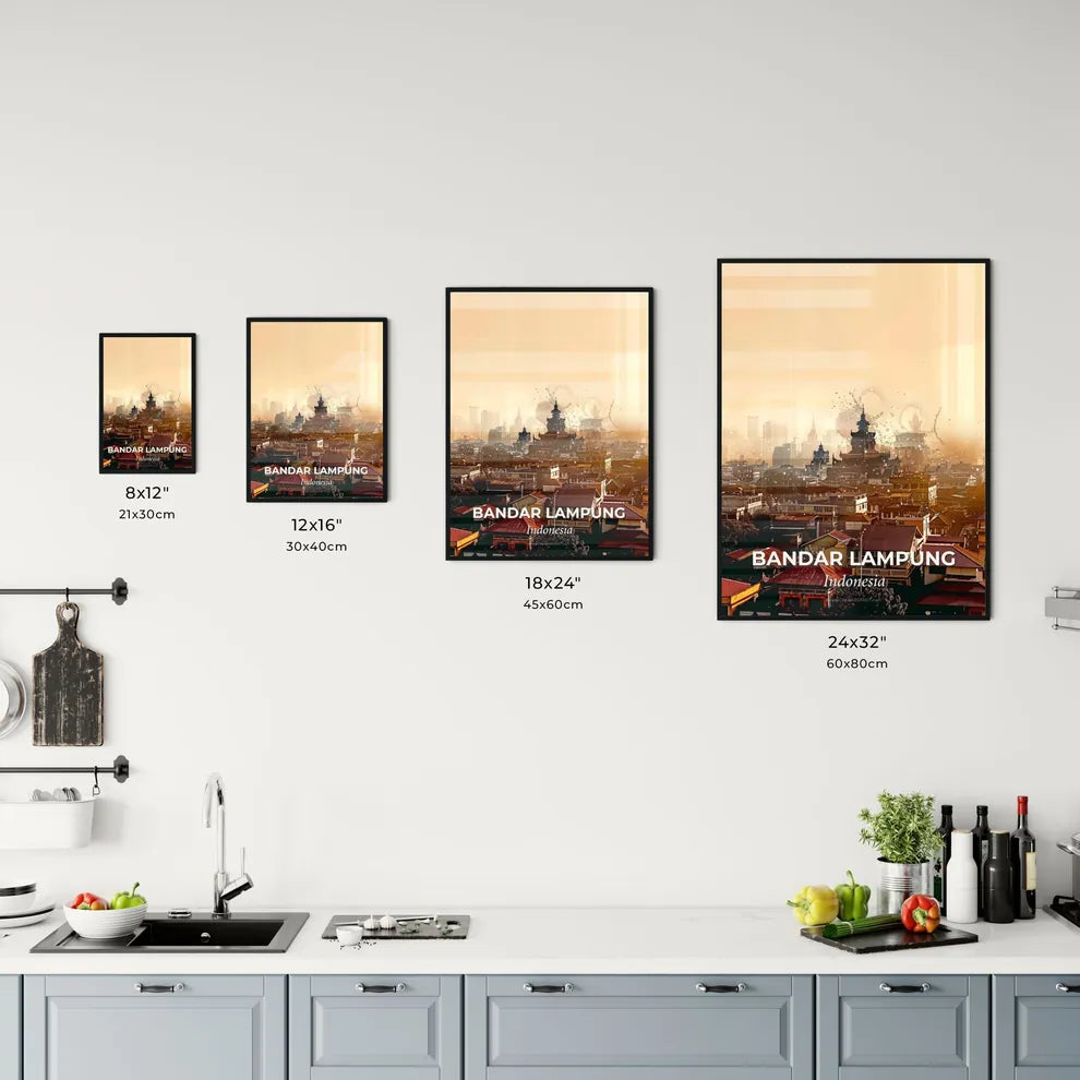 Bandar Lampung Skyline Composite Art Bright Office Art