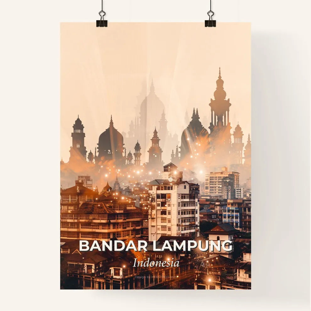 Bandar Lampung Skyline City Architecture Poster Poster