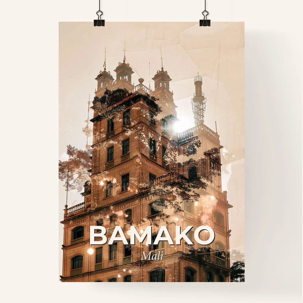 Bamako Mali Skyline Composite Art Poster Poster