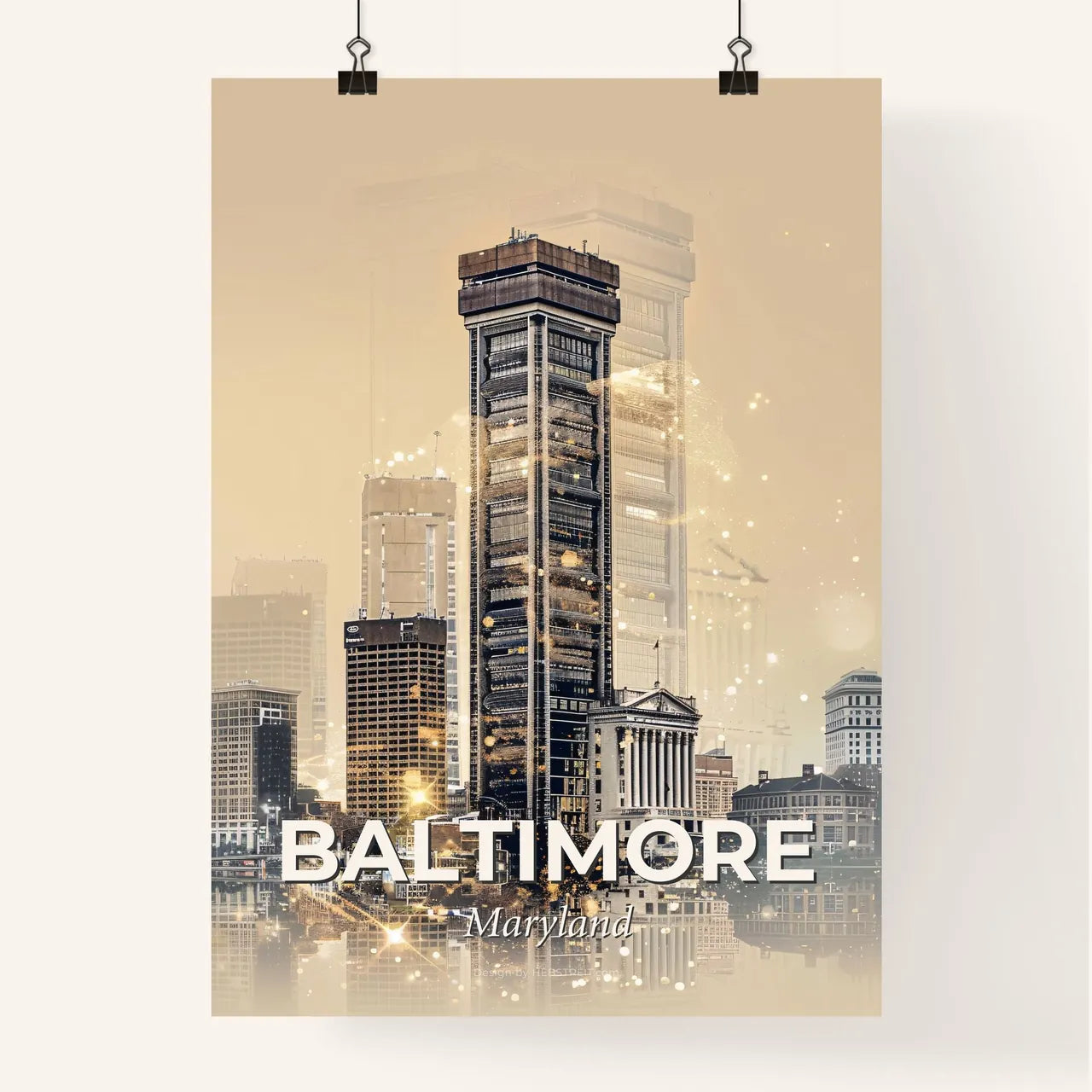 Baltimore Skyline Art: Local Icons and City Charm Poster