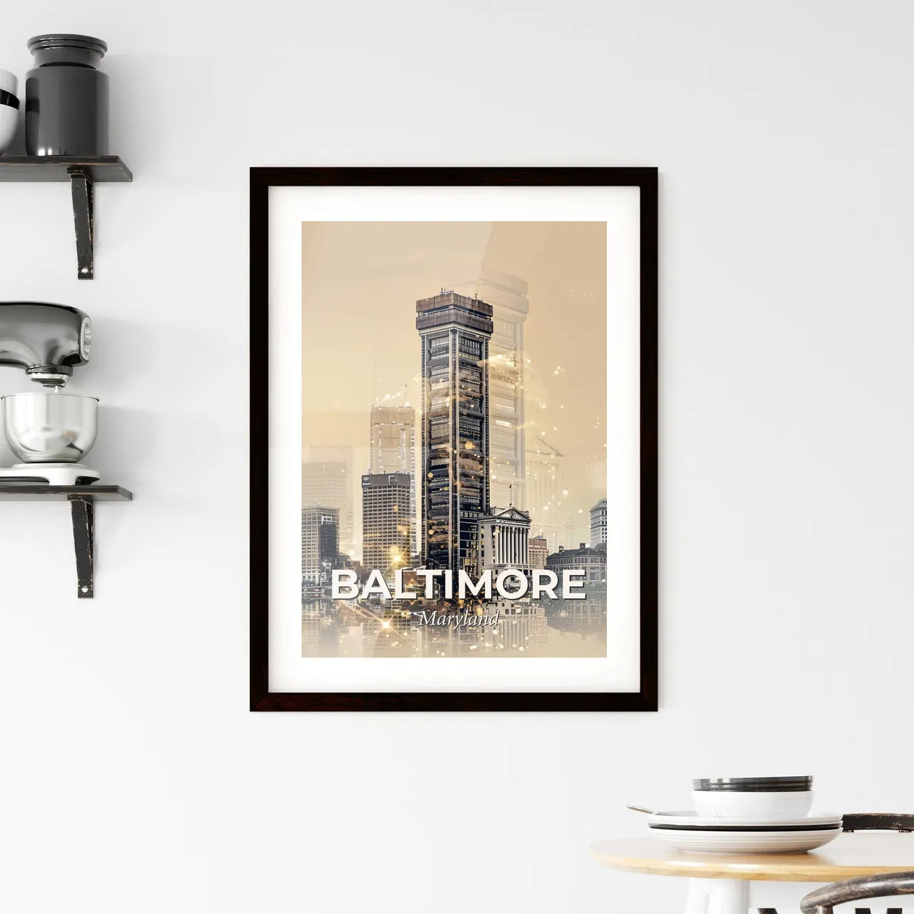 Baltimore Skyline Art: Local Icons and City Charm Framed Print