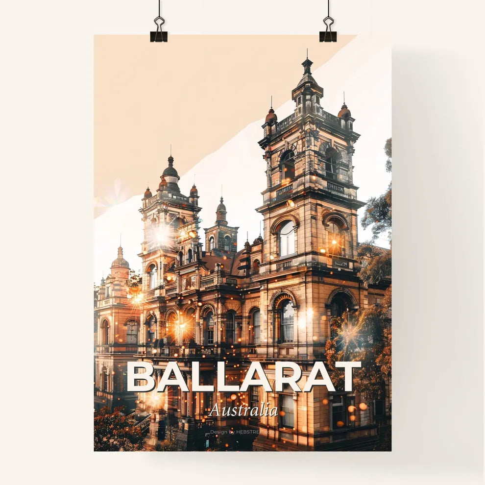 Ballarat Skyline Double Exposure Composite Poster Poster