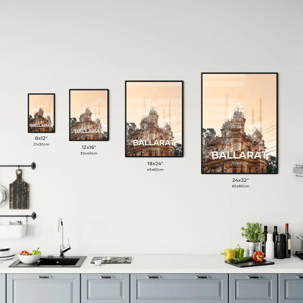 Ballarat Architectural Skyline Double Exposure Art Office Art