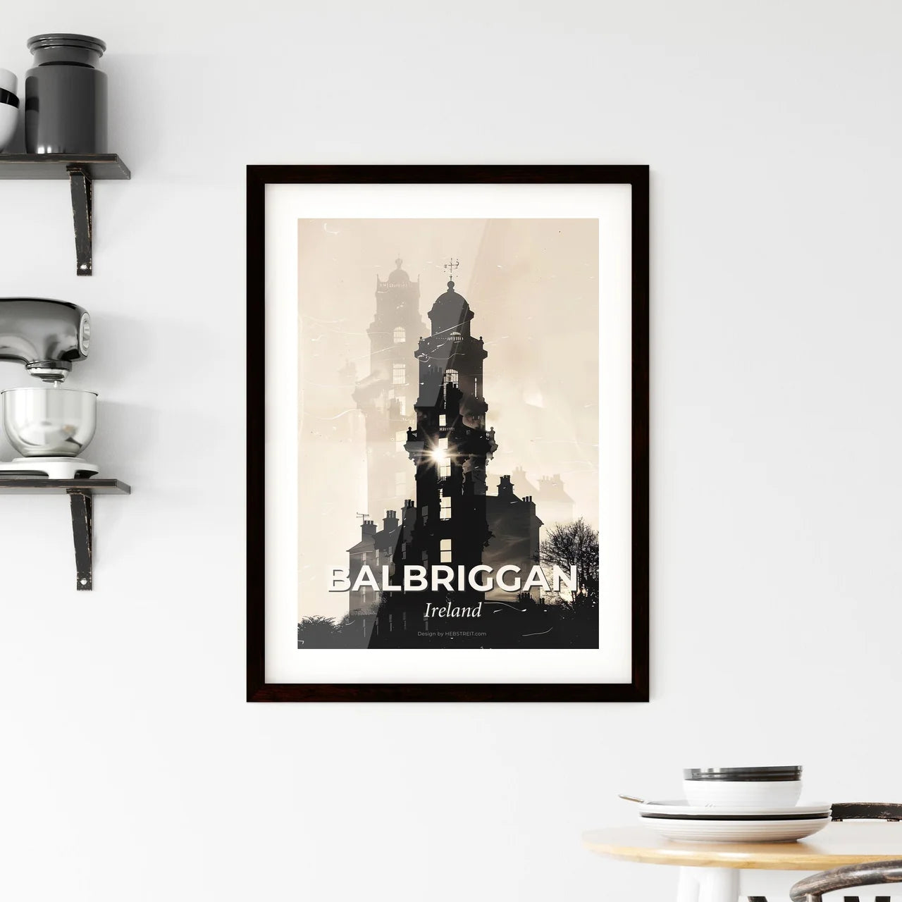 Balbriggan City Skyline Masterpiece Art Print Framed Print