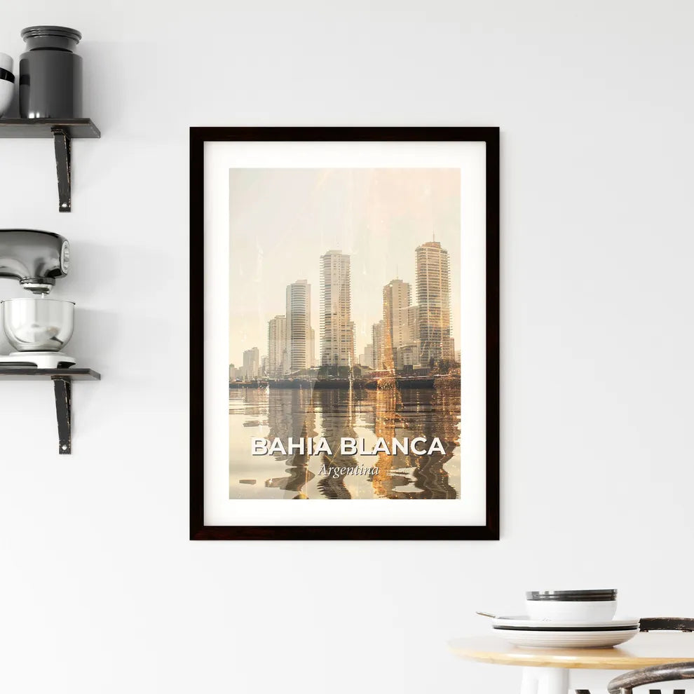 Bahia Blanca Skyline Local Vibes Poster Framed Print