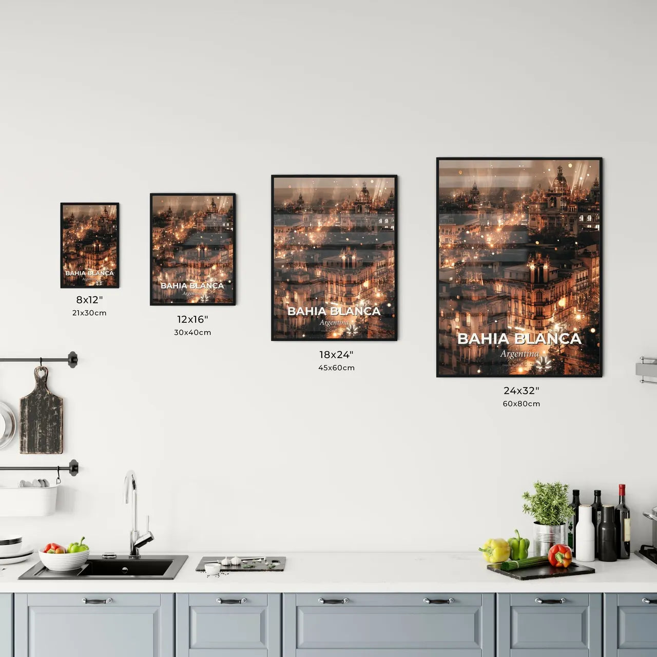 Bahia Blanca City Skyline Composite Poster Art Office Art